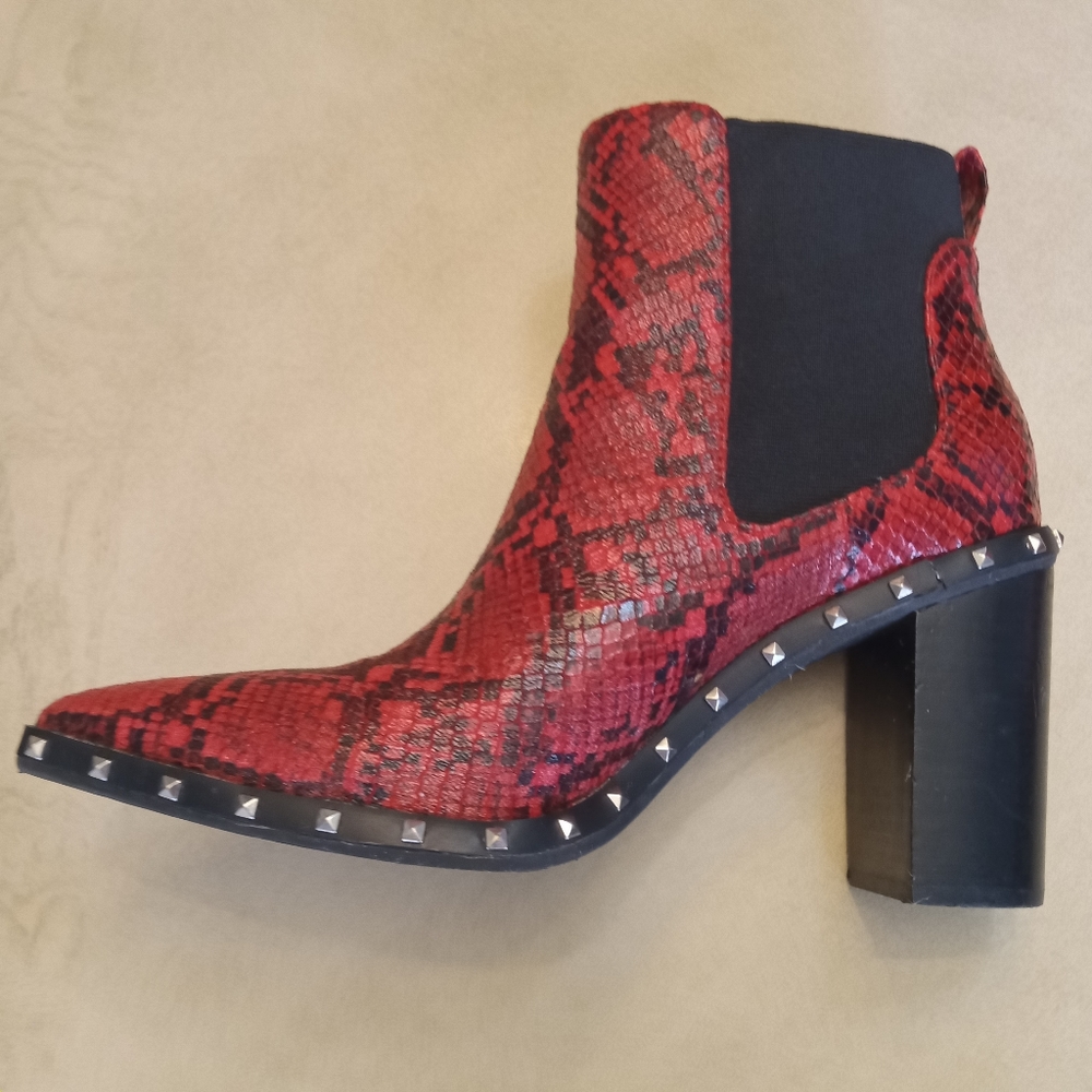 Charles David Dodger Red Snake booties Size 9.5 - Picture 10 of 11